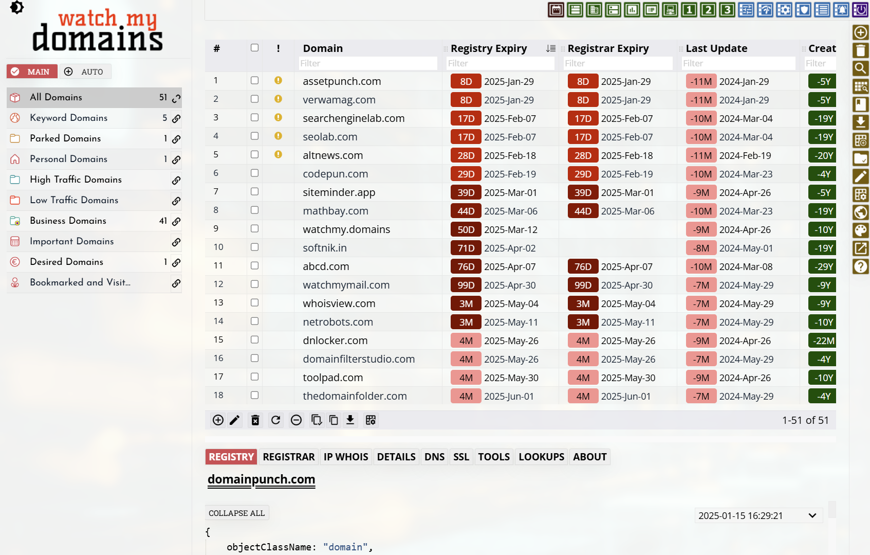 Watch My Domains SED for Cloud / Server